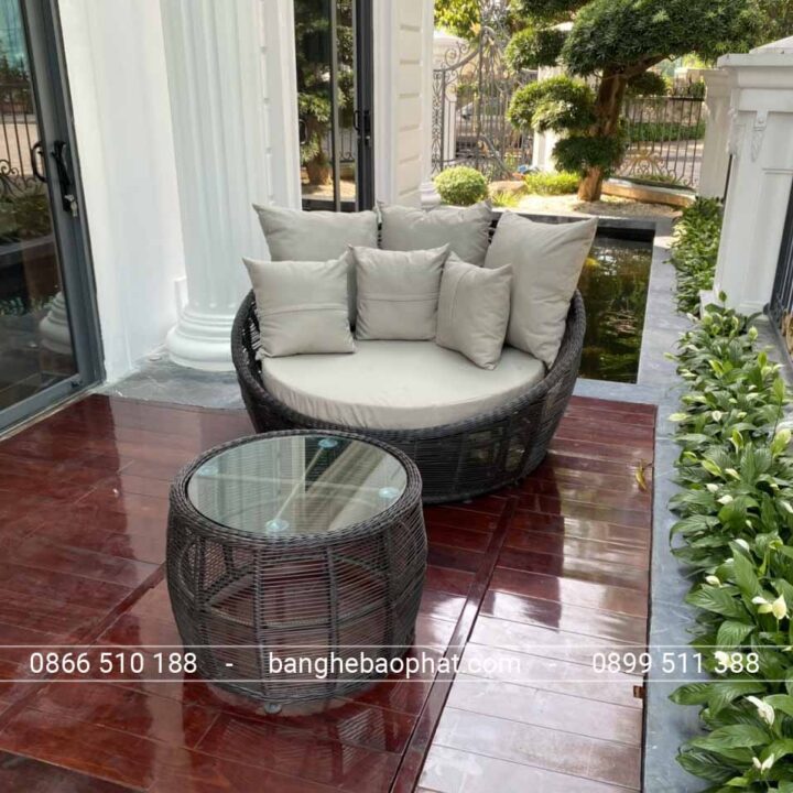 Ghế Hồ Bơi Giả Mây GHBMNBP023 15 Ghế hồ bơi giả mây GHBMNBP023 thiết kế thông minh