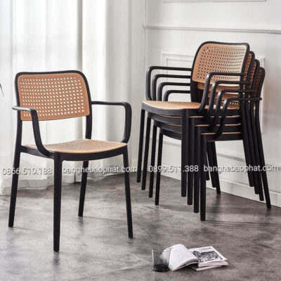 Ghế nhựa 3052 xếp chồng gọn gàng