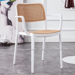 Ghế nhựa ngoài trời màu trắng 3052