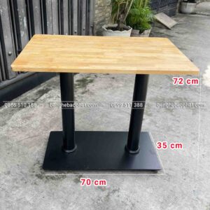 Bàn Cafe Sắt Chân Mâm Đôi Mặt Gỗ 8 Kích thước bàn cafe chân mâm đôi mặt gỗ