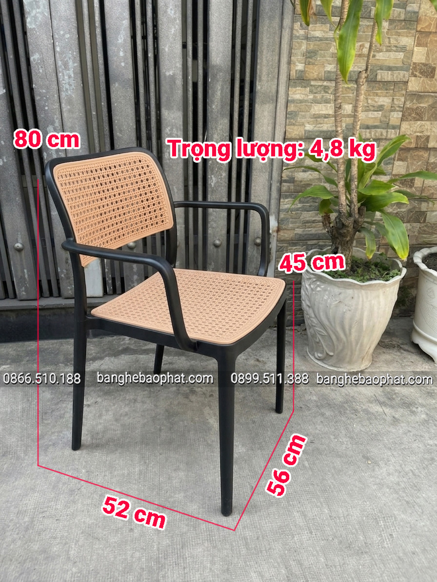 Kích thước ghế nhựa 3052
