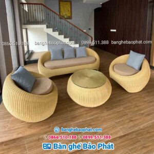 Sofa nhựa giả mây phòng khách SFNGMBP016