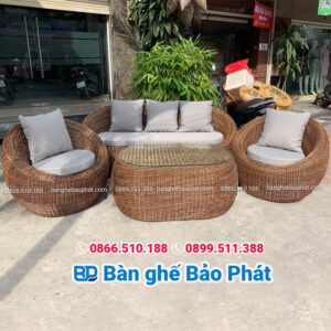 Sofa nhựa giả mây phòng khách SFNGMBP013