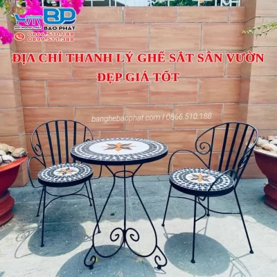Địa chỉ thanh lý ghế sắt sân vườn đẹp giá tốt