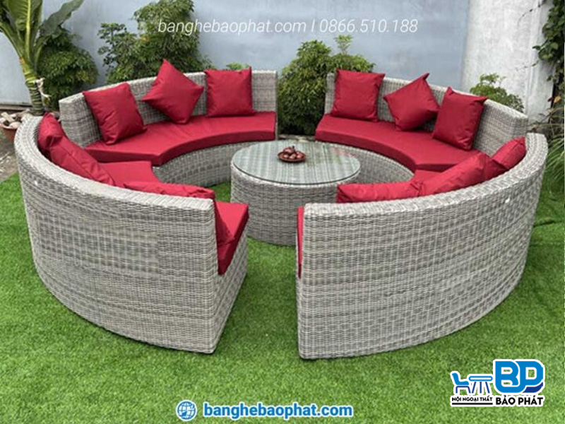 Sofa nhựa giả mây