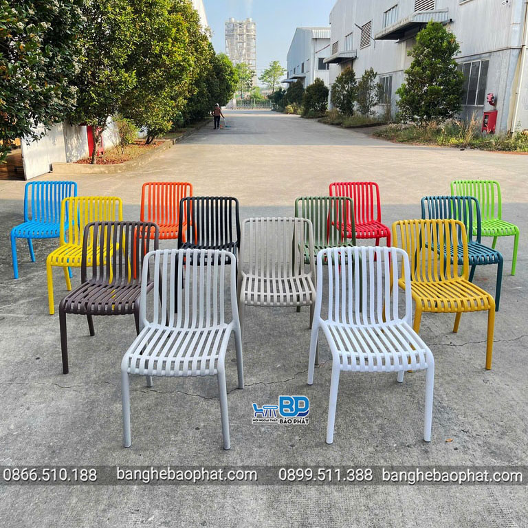 Ghế nhựa cafe cao cấp 3045-BP 19 Ghế nhựa 3045 cao cấp nhiều màu
