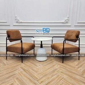 Sofa cafe sắt nệm SFCFBP028