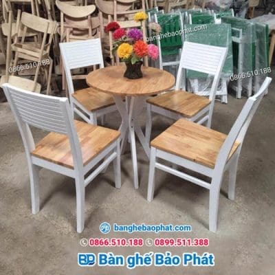 Bàn ghế gỗ quán cafe ghế chery