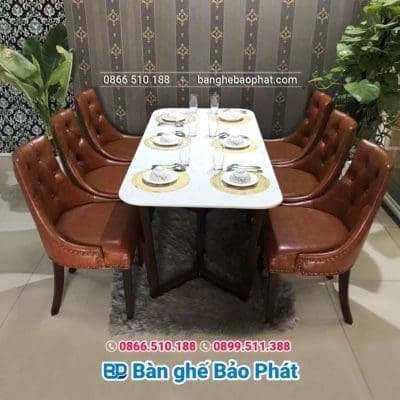 Bàn ghế gỗ nhà hàng baker