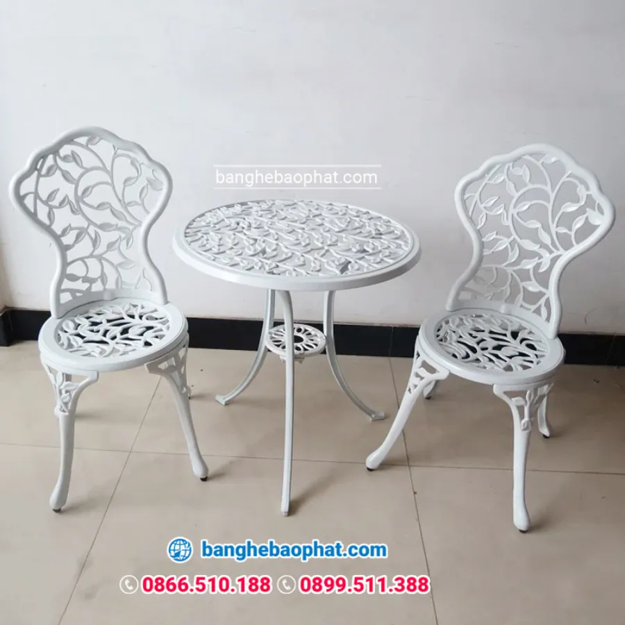 Bàn ghế nhôm đúc nhập khẩu BGNDBP012B