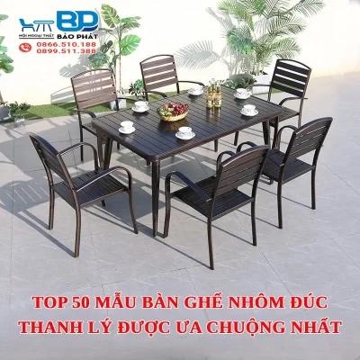 Bàn ghế nhôm đúc ngoài trời thanh lý được ưa chuộng nhất