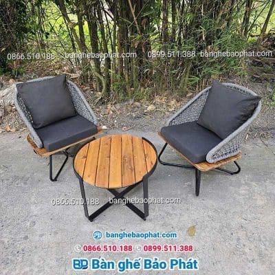 Bàn ghế nhựa giả mây cao cấp BGNGMBP054