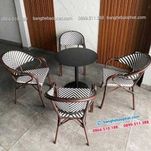 Bàn ghế nhựa giả mây ngoài trời BGNGMBP056