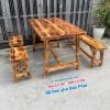 Bàn ghế quán ăn ngoài trời gỗ thông 5 Bàn ghế quán ăn ngoài trời gỗ thông
