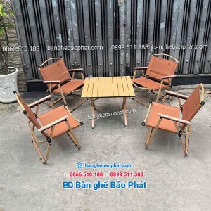 Bộ Bàn Ghế Xếp Cafe Trà Sữa 9 Bàn ghế xếp cafe trà sữa