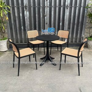 Bộ bàn ghế nhựa cao cấp 3051 bàn 3055