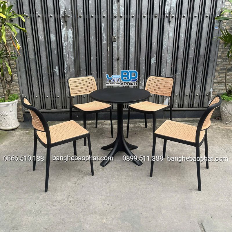 Bộ bàn ghế nhựa cao cấp 3051 bàn 3055