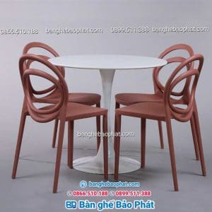 Bộ bàn ghế nhựa Circus màu đỏ