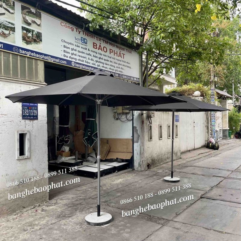 Dù che nắng tâm giữa đường kính 3 mét màu đen DCTBP006 13 Ứng dụng của dù che nắng tâm giữa đường kính 3 mét màu đen DCTBP006