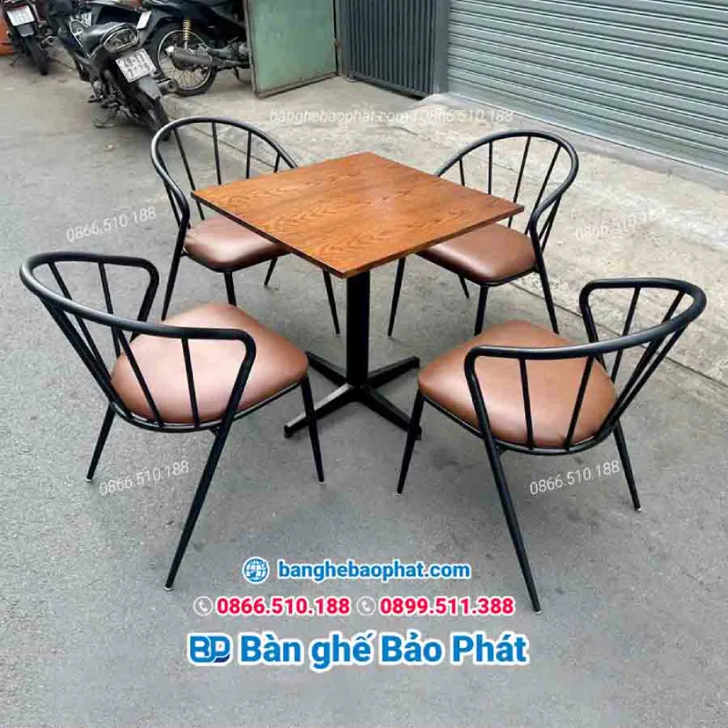 Ghế cafe khung sắt có độ bền vượt trội