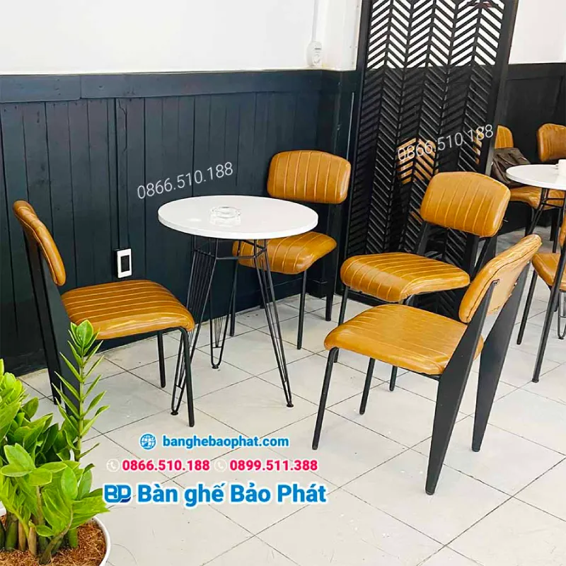 Ghế cafe khung sắt thiết kế đơn giản