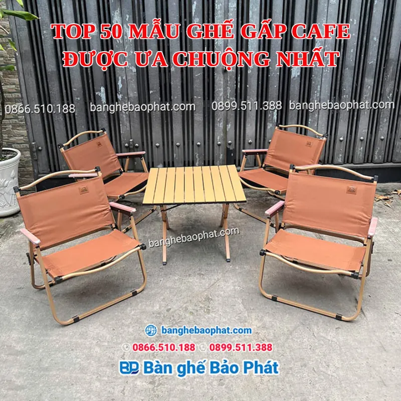 Top 50 mẫu ghế gấp cafe được ưa chuộng nhất 2025