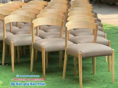 Ghế gỗ Ronda khung gỗ Ash bộc nệm da