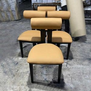 Ghế Hippo gỗ ash nệm màu da bò