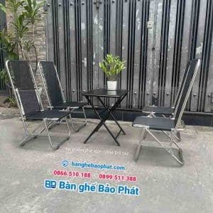 Ghế inox cafe xếp gọn