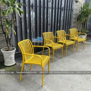 Ghế nhựa 3046 màu vàng