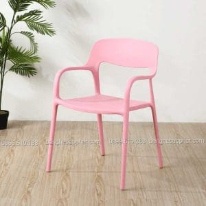 Ghế nhựa cafe 3027 màu hồng