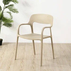 Ghế nhựa cafe 3027 màu kem