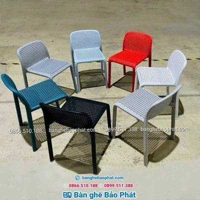 Ghế nhựa cafe 3029A có nhiều màu lựa chọn.