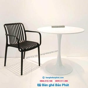 Ghế nhựa cafe ngoài trời cao cấp 3046-BP 12 Ghế nhựa cao cấp 3046 bàn chân tulip