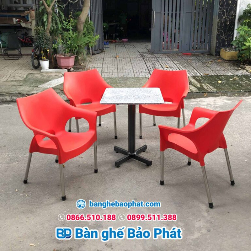 Ghế nhựa chân inox Kim Ngọc Ø27