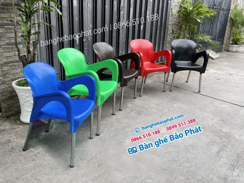 Ghế nữ hoàng nhựa chân inox Ø32