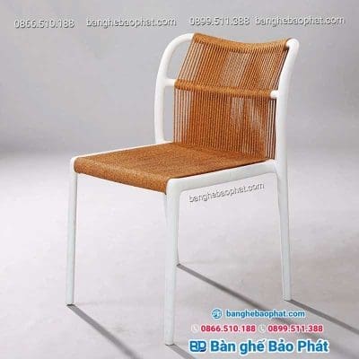 Ghế nhựa đan dây dù 3038 màu cam