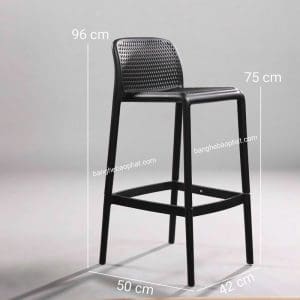 Ghế bar nhựa 3029 10 Kích thước ghế bar nhựa 3029