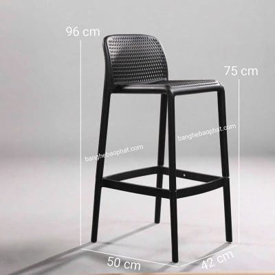 Kích thước ghế bar nhựa 3029