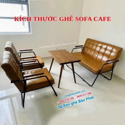 Kích thước ghế sofa cafe tiêu chuẩn