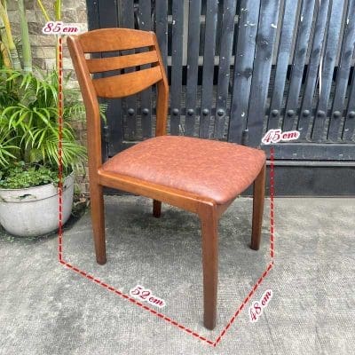 Kích thước ghế Vega gỗ nệm