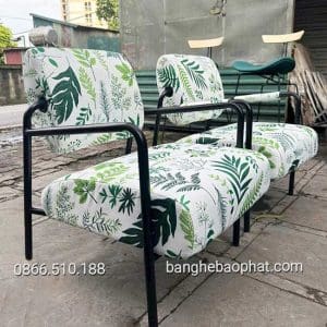 Sofa cafe sắt nệm SFCFBP028