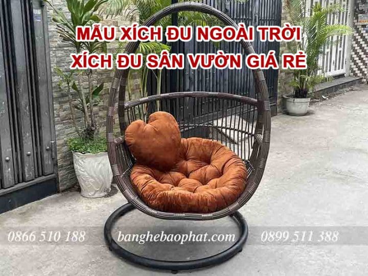 Mẫu xích đu ngoài trời, xích đu sân vườn đẹp giá rẻ