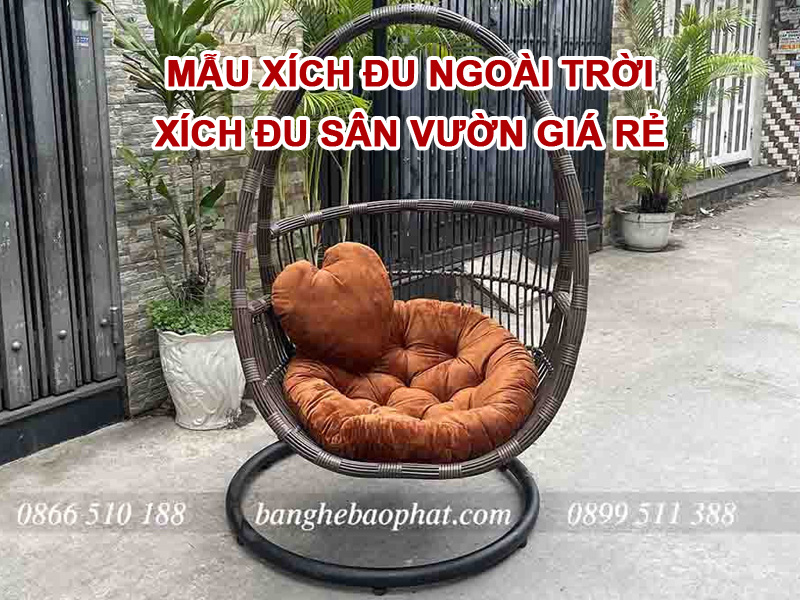 Mẫu xích đu ngoài trời, xích đu sân vườn đẹp giá rẻ