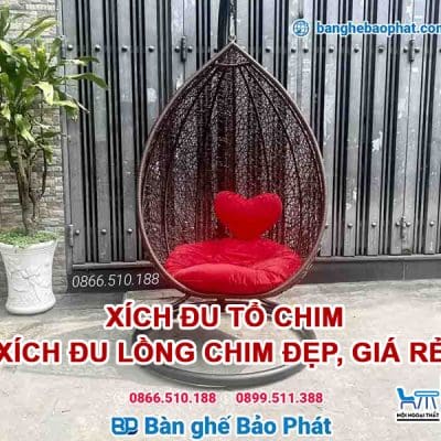 Xích đu tổ chim, xích đu lồng chim đẹp, giá rẻ 