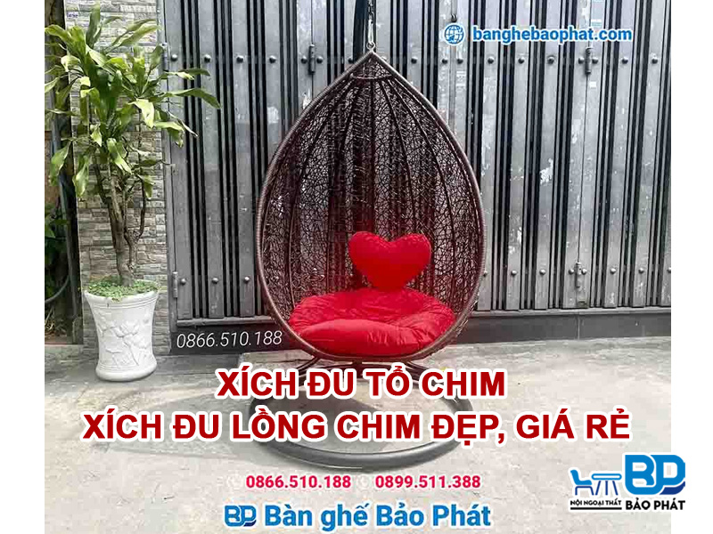Xích đu tổ chim, xích đu lồng chim đẹp, giá rẻ 