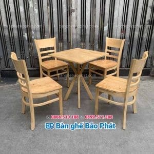 Bàn ghế cafe cabin mặt gỗ 10 Bàn ghế cafe cabin mặt gỗ