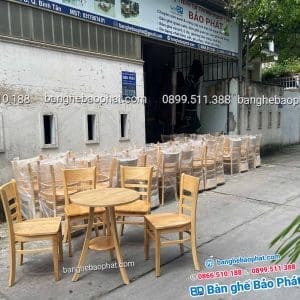 Bàn ghế cafe cabin mặt gỗ 11 Bàn ghế cafe cabin mặt gỗ giá rẻ tại xưởng bàn ghế Bảo Phát