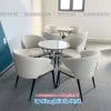 Bàn ghế cafe sắt nệm ghế Vario