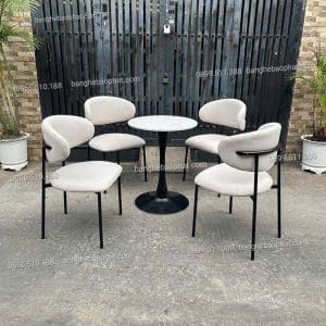 Bàn ghế cafe sắt nệm Oleandro